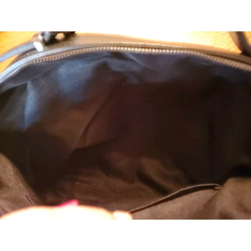 Giorgia Milani Woven Leather Satchel Purse Handbag black Italian Made Crossbody - Picture 8 of 10